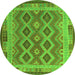 Square Southwestern Green Country Rug, con1116grn