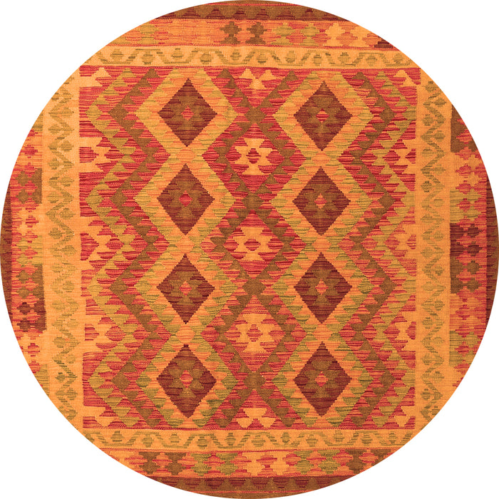 Square Southwestern Orange Country Rug, con1116org