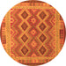 Square Southwestern Orange Country Rug, con1116org