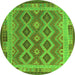 Machine Washable Southwestern Green Country Area Rugs, wshcon1116grn