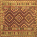 Square Oriental Brown Traditional Rug, con1117brn