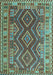 Machine Washable Oriental Light Blue Traditional Rug, wshcon1117lblu