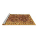 Sideview of Machine Washable Oriental Brown Traditional Rug, wshcon1117brn