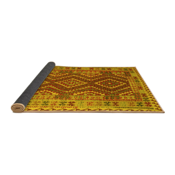 Sideview of Oriental Yellow Traditional Rug, con1117yw