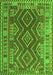 Serging Thickness of Machine Washable Oriental Green Traditional Area Rugs, wshcon1117grn