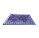 Sideview of Machine Washable Oriental Blue Traditional Rug, wshcon1117blu