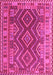 Machine Washable Oriental Pink Traditional Rug, wshcon1117pnk