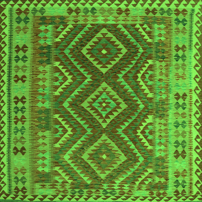 Serging Thickness of Oriental Green Traditional Rug, con1117grn