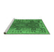 Sideview of Machine Washable Oriental Emerald Green Traditional Area Rugs, wshcon1117emgrn