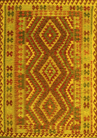 Oriental Yellow Traditional Rug, con1117yw