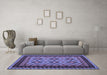 Machine Washable Oriental Blue Traditional Rug in a Living Room, wshcon1118blu