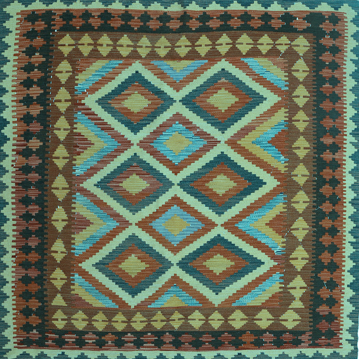 Square Oriental Light Blue Traditional Rug, con1118lblu