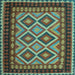 Square Oriental Light Blue Traditional Rug, con1118lblu