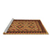 Sideview of Machine Washable Oriental Brown Traditional Rug, wshcon1118brn