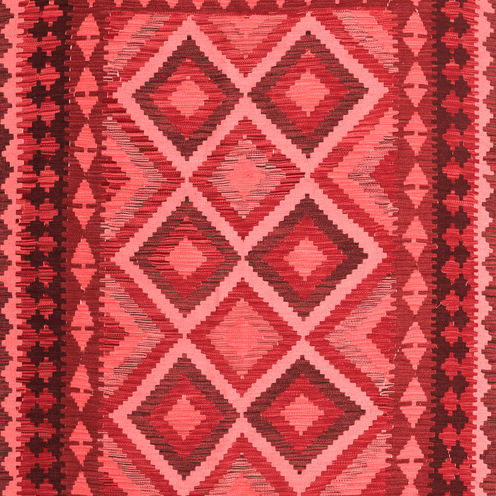 Machine Washable Oriental Red Traditional Rug, wshcon1118red