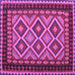 Square Machine Washable Oriental Purple Traditional Area Rugs, wshcon1118pur