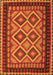 Serging Thickness of Machine Washable Oriental Orange Traditional Area Rugs, wshcon1118org