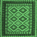 Square Oriental Emerald Green Traditional Rug, con1118emgrn