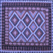 Square Oriental Blue Traditional Rug, con1118blu