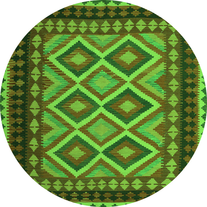 Square Oriental Green Traditional Rug, con1118grn