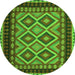 Square Oriental Green Traditional Rug, con1118grn