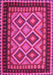 Machine Washable Oriental Pink Traditional Rug, wshcon1118pnk