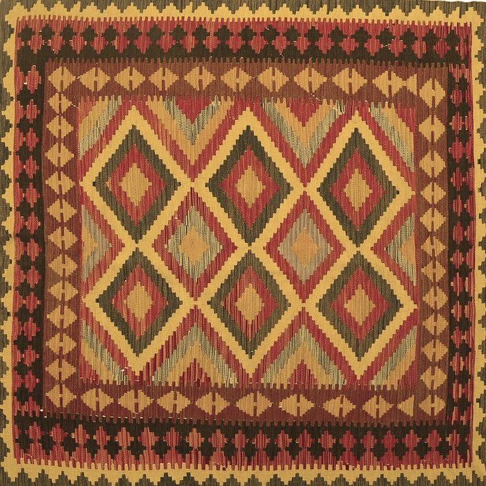 Square Oriental Brown Traditional Rug, con1118brn