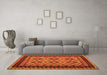 Machine Washable Oriental Orange Traditional Area Rugs in a Living Room, wshcon1118org