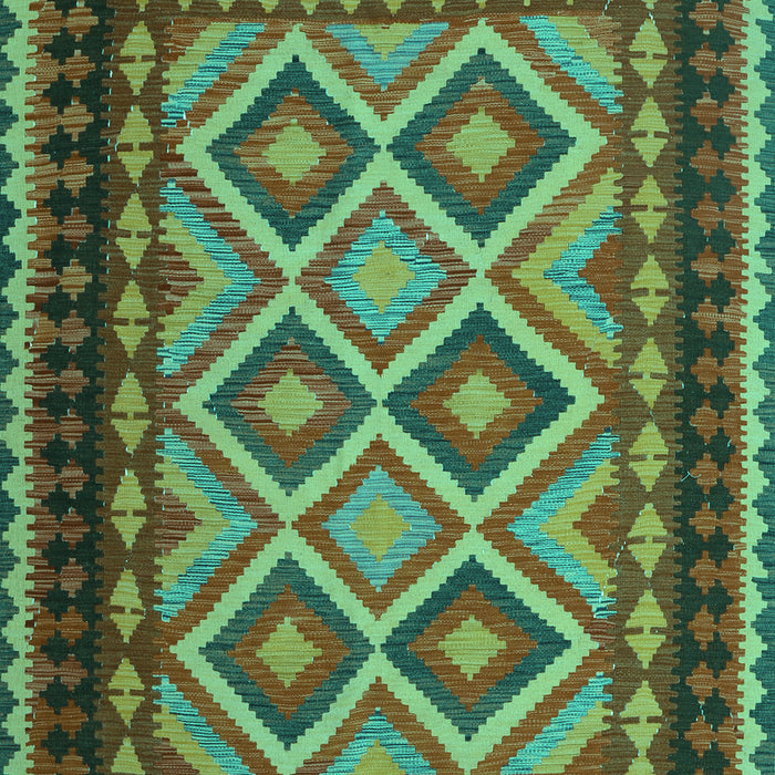 Machine Washable Oriental Turquoise Traditional Area Rugs, wshcon1118turq