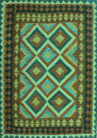 Oriental Turquoise Traditional Rug, con1118turq