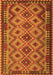 Serging Thickness of Machine Washable Southwestern Orange Country Area Rugs, wshcon1119org