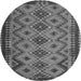 Machine Washable Southwestern Gray Country Rug, wshcon1119gry