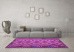 Machine Washable Southwestern Purple Country Area Rugs in a Living Room, wshcon1119pur