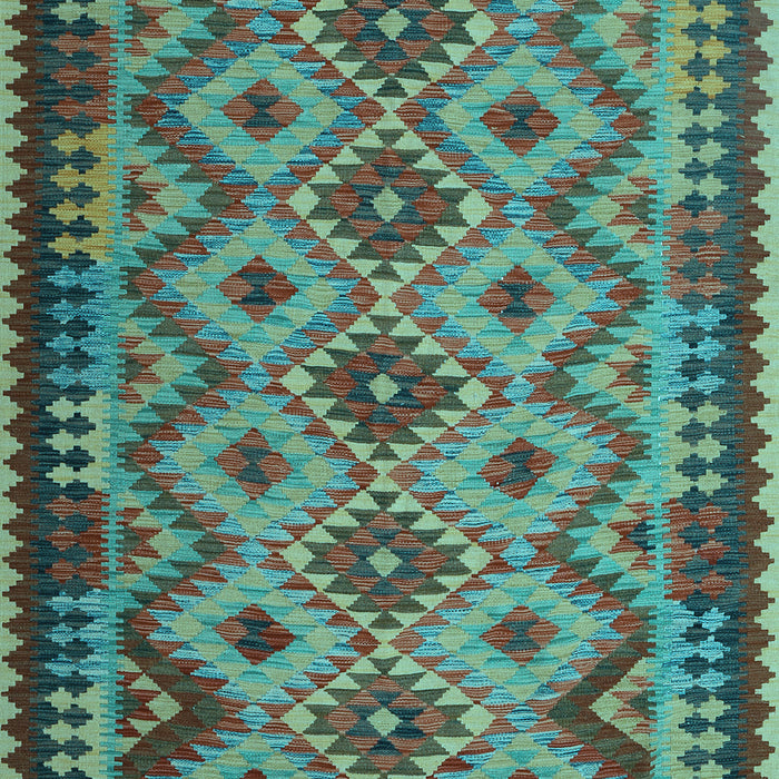 Machine Washable Southwestern Light Blue Country Rug, wshcon1119lblu