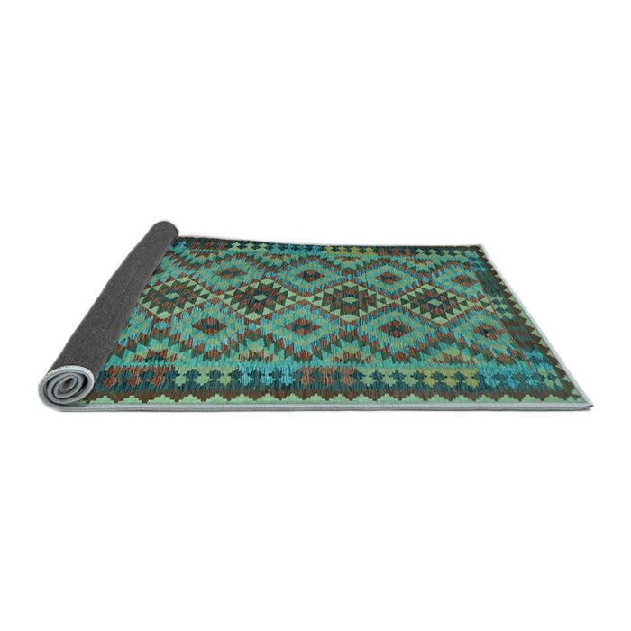 Sideview of Southwestern Light Blue Country Rug, con1119lblu