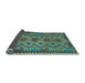 Sideview of Southwestern Light Blue Country Rug, con1119lblu