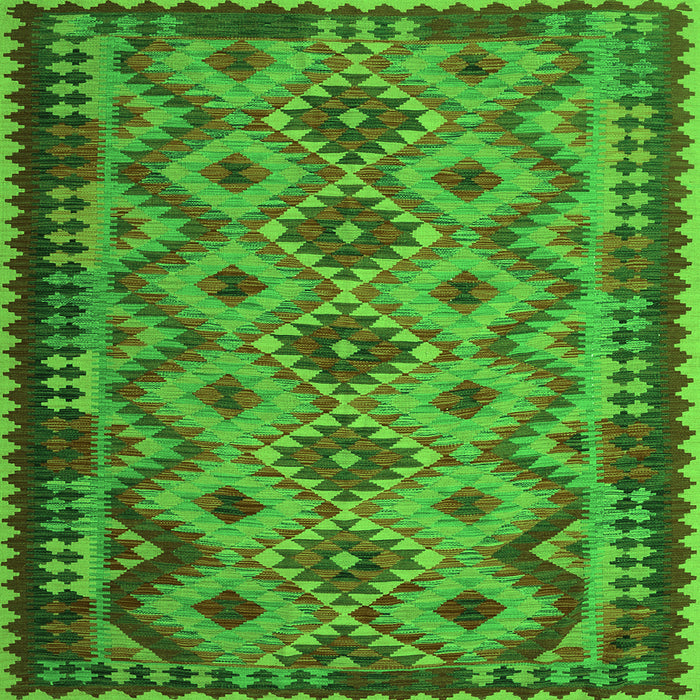 Serging Thickness of Southwestern Green Country Rug, con1119grn