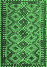 Southwestern Emerald Green Country Rug, con1119emgrn