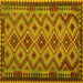 Square Southwestern Yellow Country Rug, con1119yw