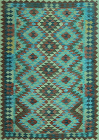 Southwestern Light Blue Country Rug, con1119lblu