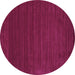 Round Machine Washable Abstract Purple Contemporary Area Rugs, wshcon111pur