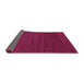 Sideview of Abstract Purple Contemporary Rug, con111pur