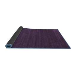 Sideview of Abstract Blue Contemporary Rug, con111blu