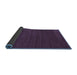 Sideview of Abstract Blue Contemporary Rug, con111blu