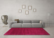 Machine Washable Abstract Pink Contemporary Rug in a Living Room, wshcon111pnk
