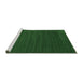 Sideview of Machine Washable Abstract Emerald Green Contemporary Area Rugs, wshcon111emgrn