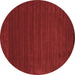 Round Abstract Brown Contemporary Rug, con111brn