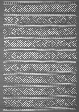 Abstract Gray Contemporary Rug, con1120gry