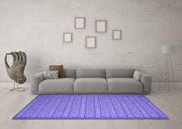 Machine Washable Abstract Purple Contemporary Area Rugs in a Living Room, wshcon1120pur