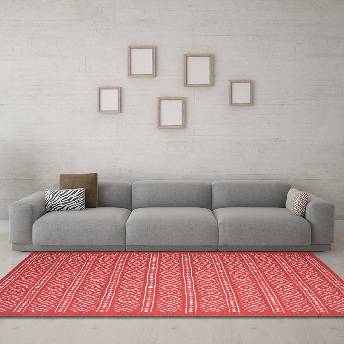 Contemporary Red Washable Rugs